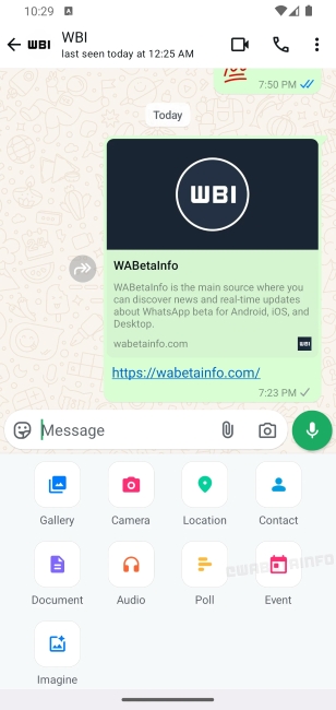 Events for Individual Chats on WhatsApp