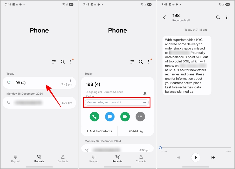 How to Use Galaxy AI Call Transcripts in One UI 7 on Galaxy Phones | Beebom
