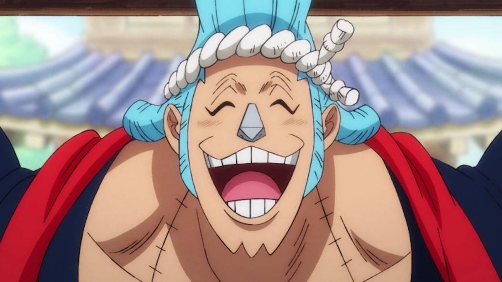 A delighted Franky in the Wano Country