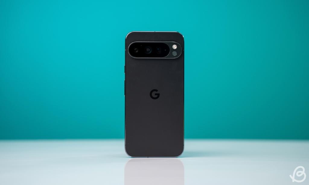 show of the rear side of the Google Pixel 9 Pro XL