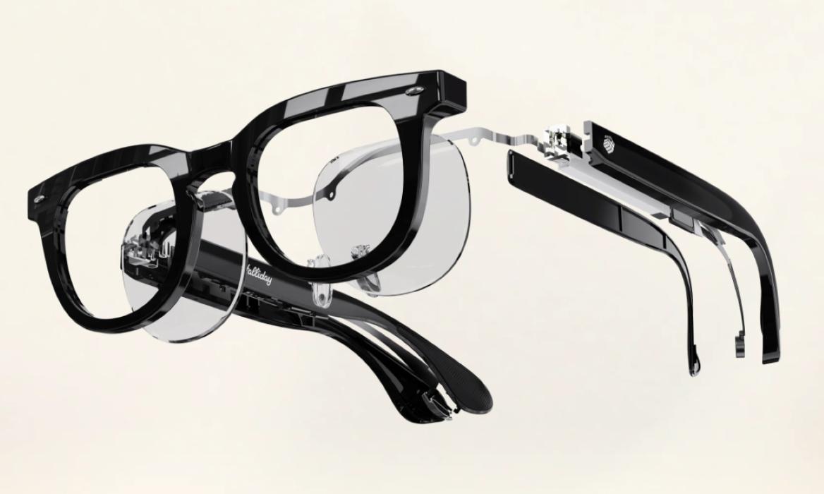 demo image of Halliday Smart Glasses in front of an offwhite background