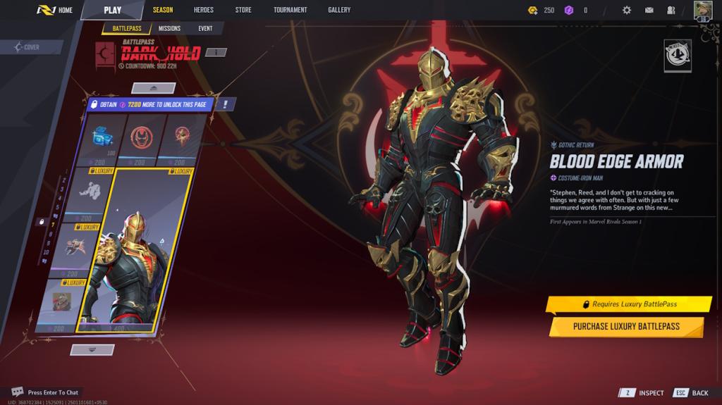 Iron-Man Darkhold skin with other rewards