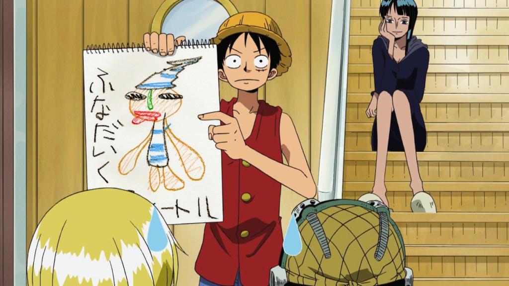 Luffy's drawing of his dream shipwright