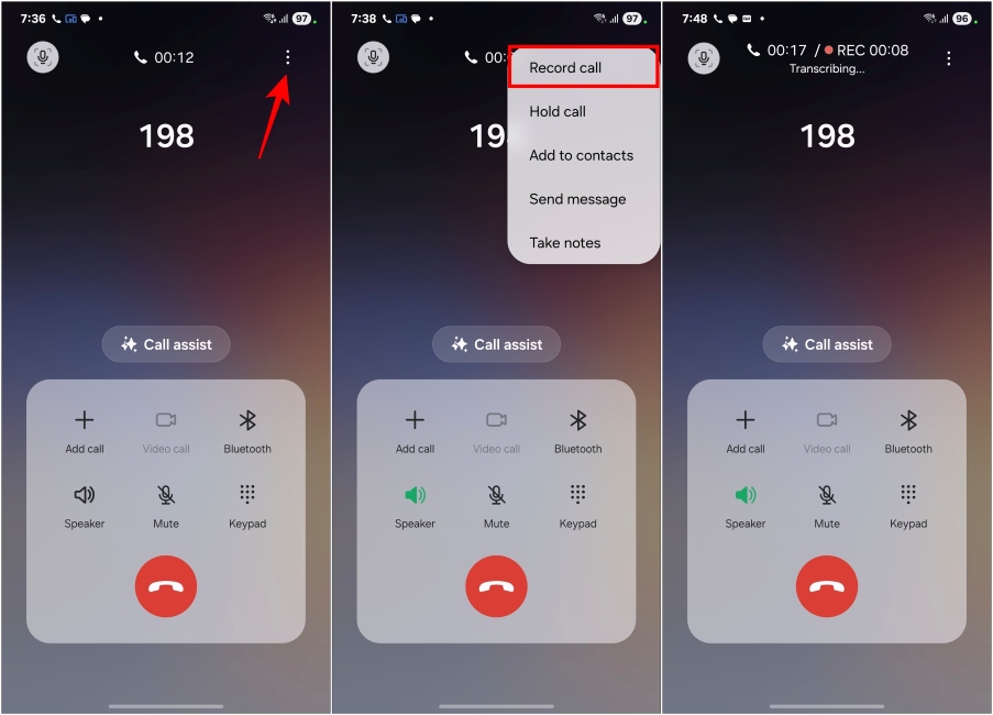 Record Call option in Samsung Smartphones