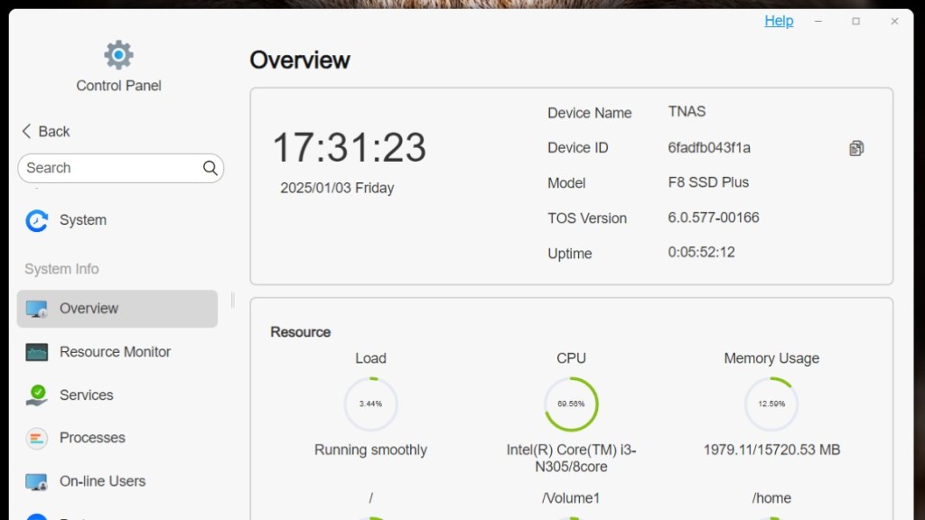 Resource Monitor TOS 6