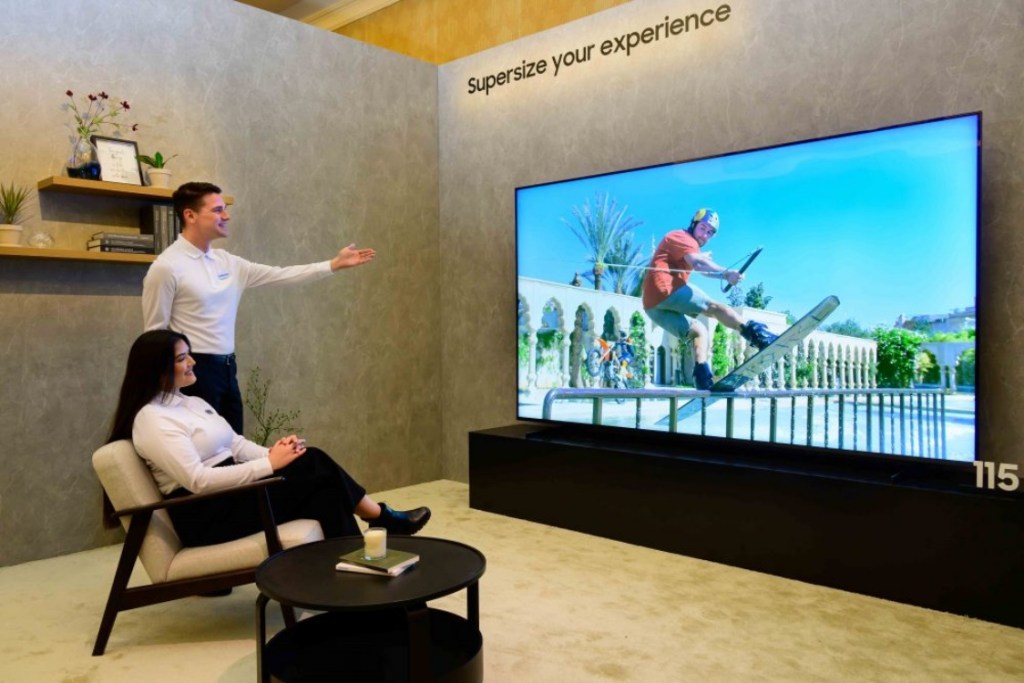 Samsung Q90F 4K Smart TV at CES 2025