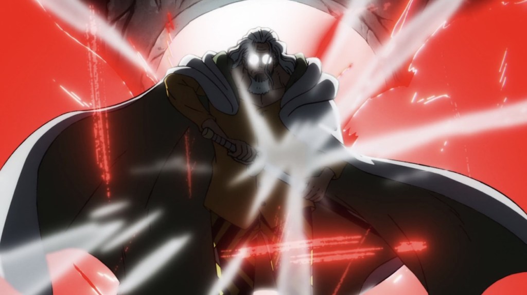 Silvers Rayleigh unleashing conqueror's haki in One Piece anime