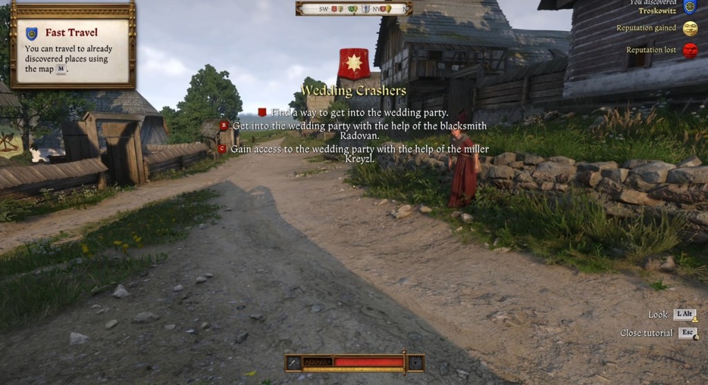 Wedding Crashers quest start in Kingdom Come Deliverance 2