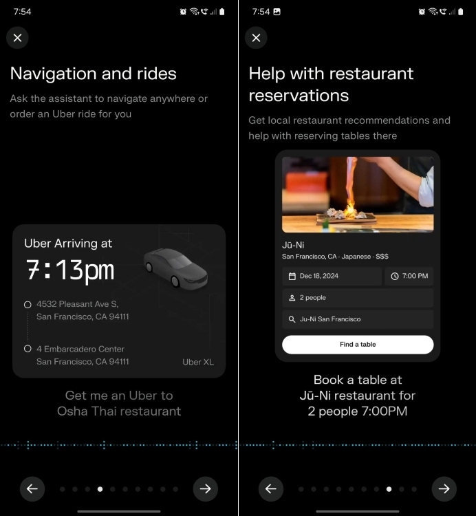 book uber and restaurants using perplexity assistant