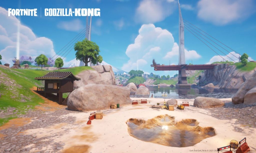 fortnite godzilla footprints