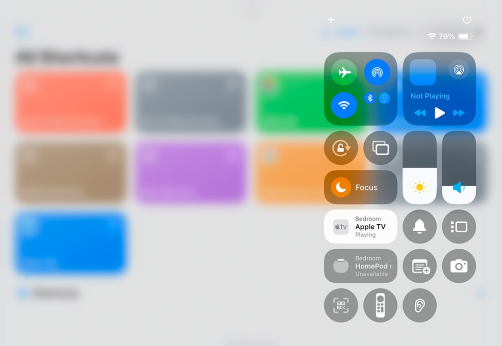 iPad control center in iPadOS 18