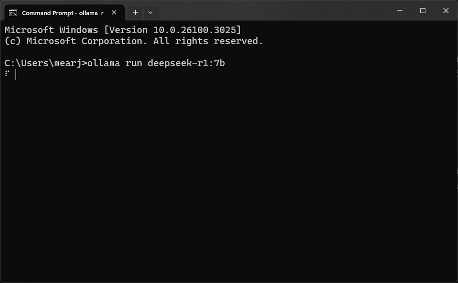 install deepseek r1 7b model using ollama