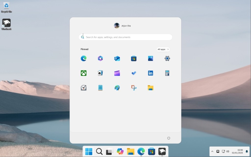 minimal windows 11 start menu and taskbar dock using windhawk