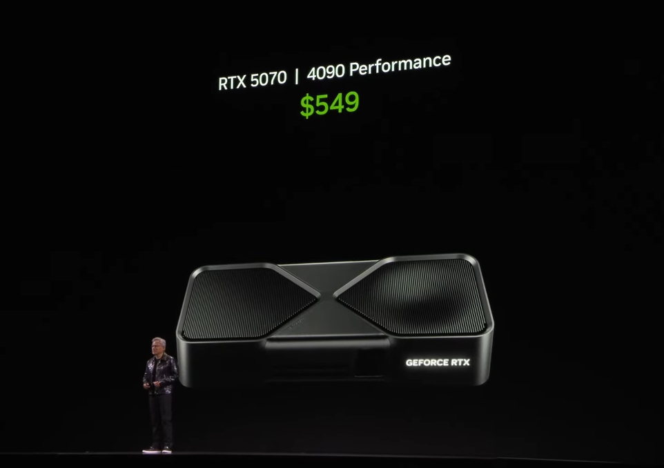 nvidia ceo jensen huang unveiling rtx 5070