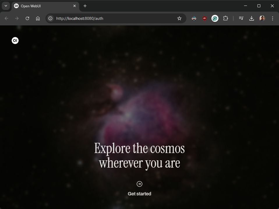 open webui homepage