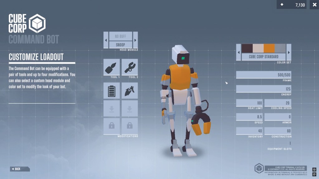 Astronomics bot upgrade menu