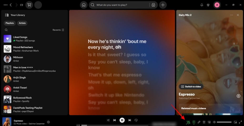 Better Lyrics Extension Preview with Spicetify