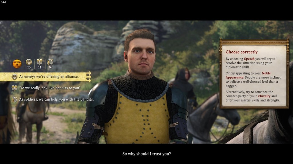 Early stats selection from playstyle in Kingdom Come Deliverance 2