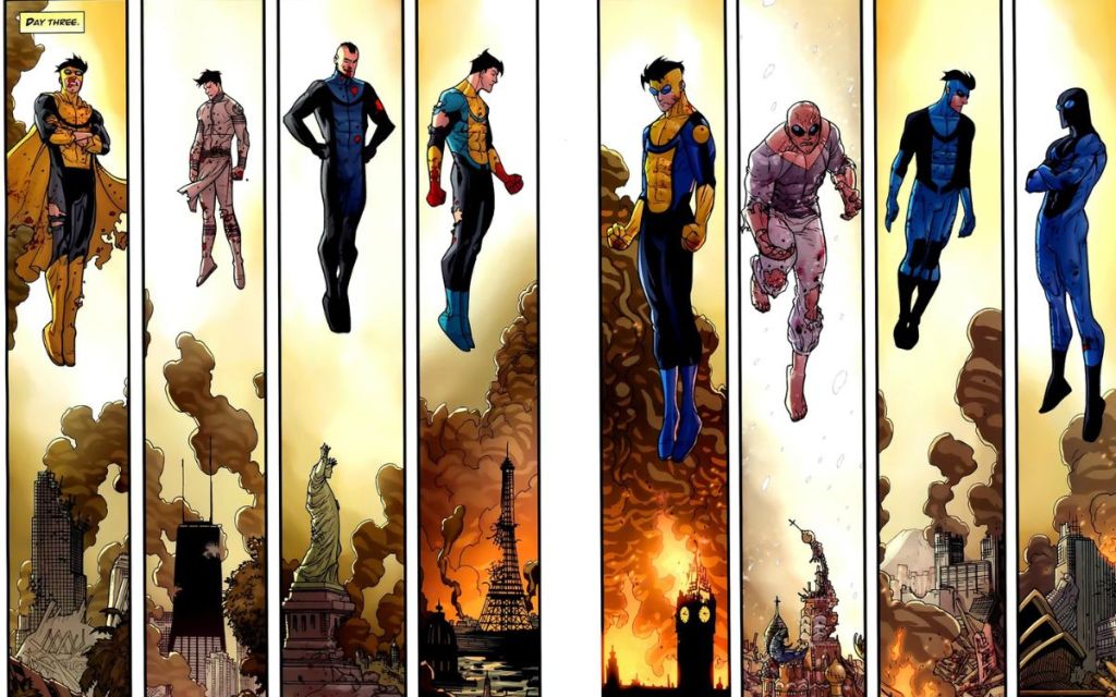 A panel of Invincible War from Invincible Comics