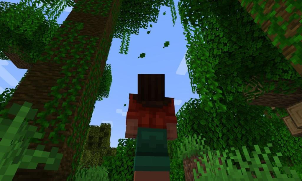 Leaf falling animation Minecraft