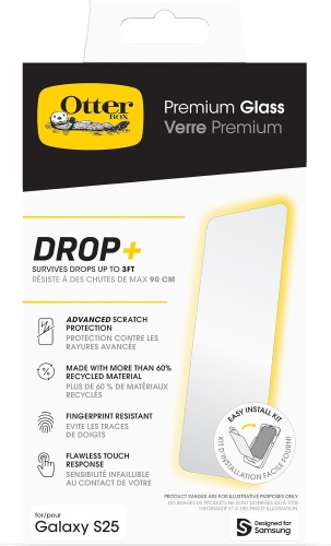 Otterbox Drop+ product image screen protector for Galaxy S25