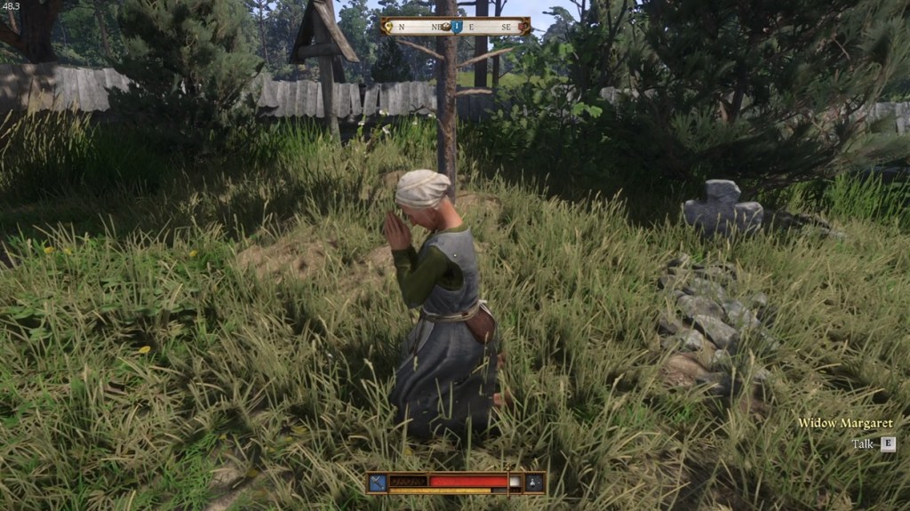 Speak with Widow Margaret in The Hermit quest Kingdom Come Deliverance 2