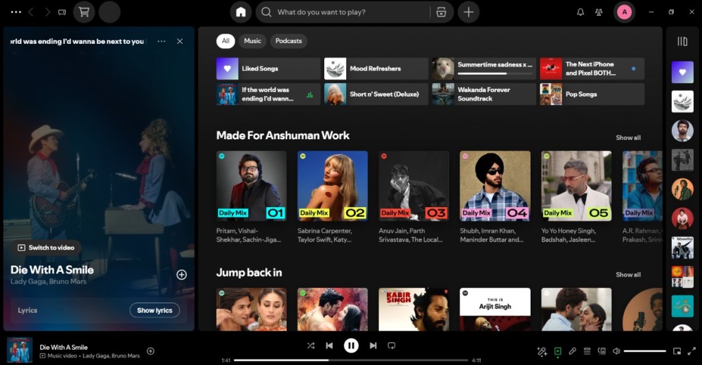 Swap Sidebars in Spotify UI