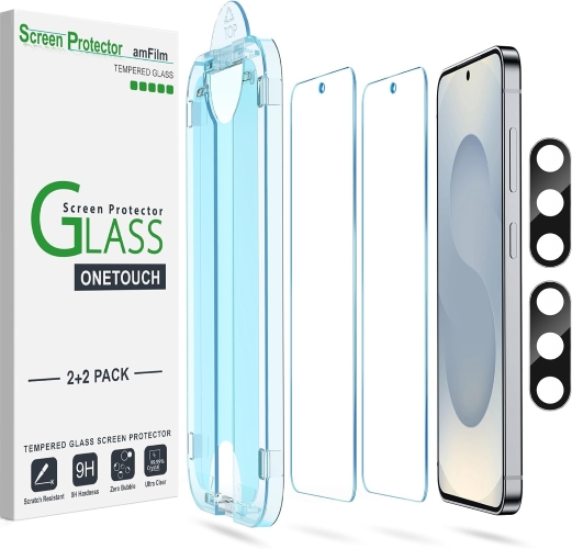 amFilm OneTouch tempered glass product for S25 plus