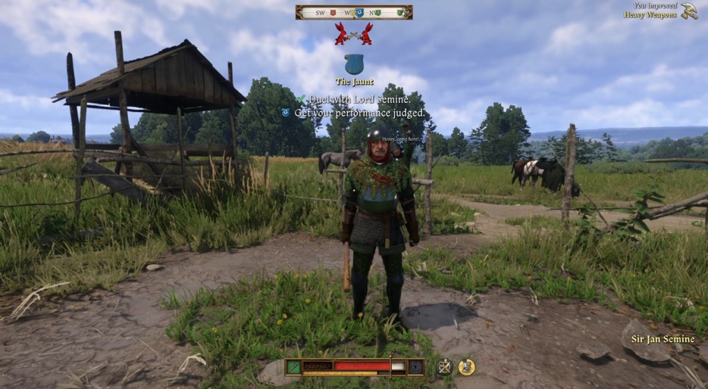 defeat Lord of Semine in practice fight during the Jaunt mission KCD 2