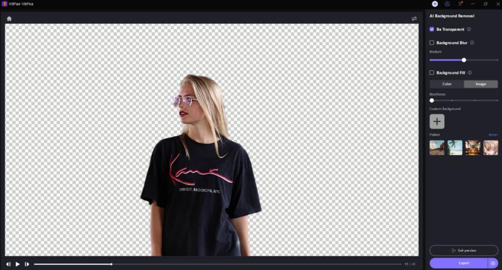 remove background from videos using hitpaw vikpea