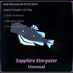 Sapphire Stargazer Fisch Calm Zone