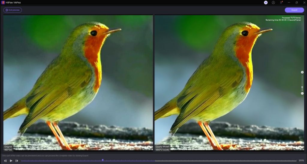 upscale video using hitpaw vikpea