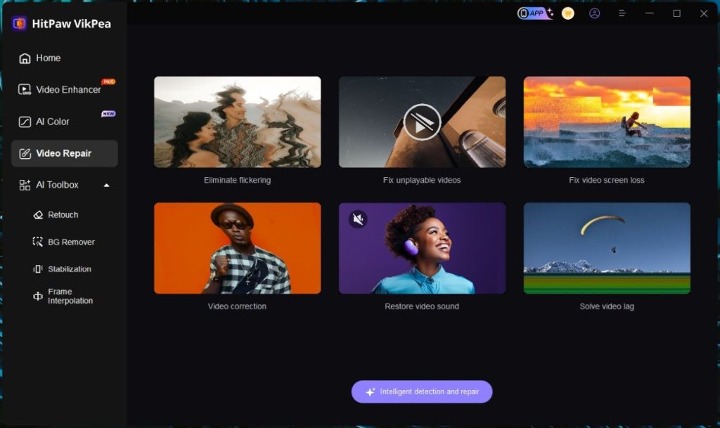 video repair tool in hitpaw vikpea