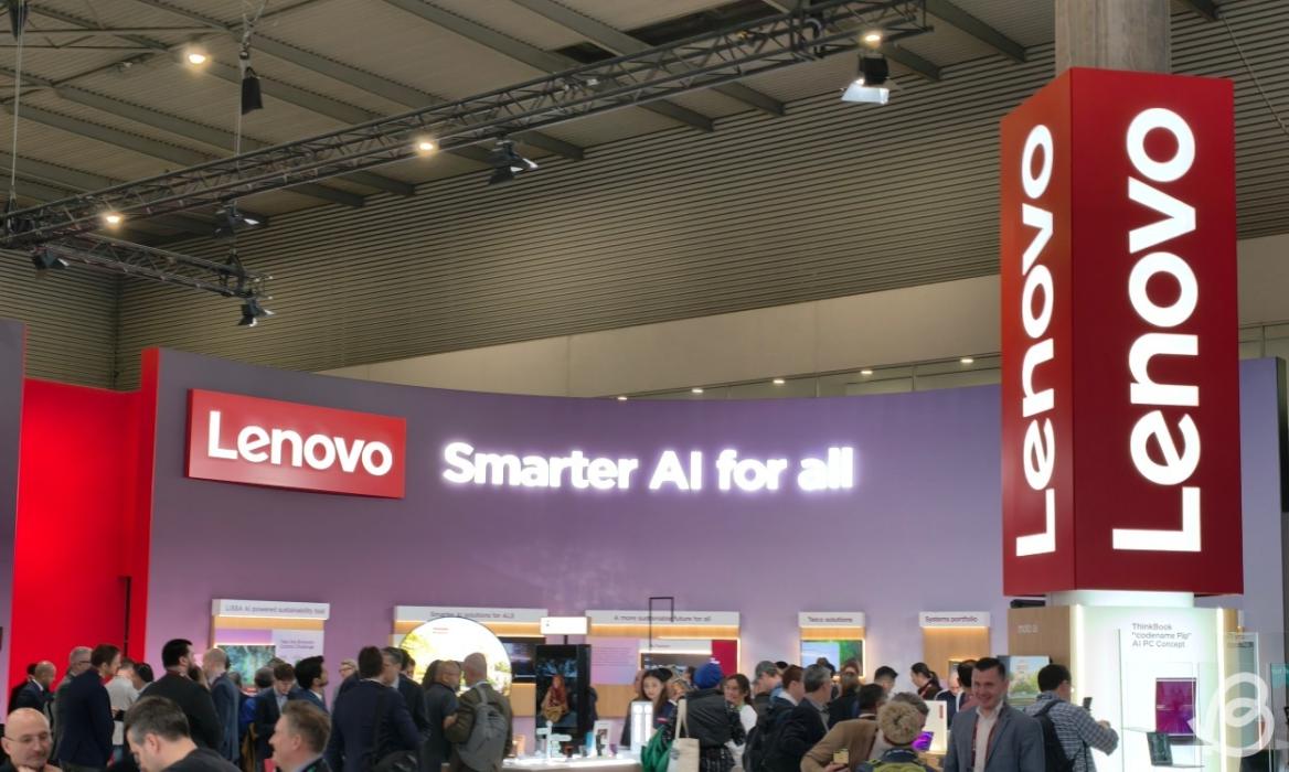 shot of Lenovo banners at MWC 2025