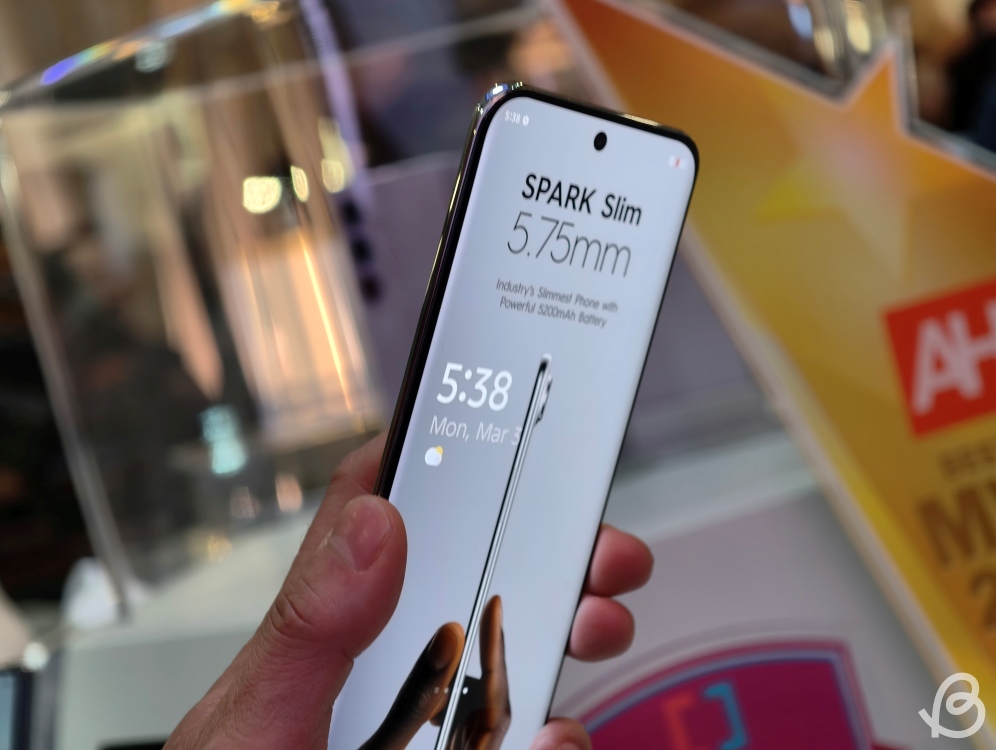 TECNO SPARK SLIM preview from the from display