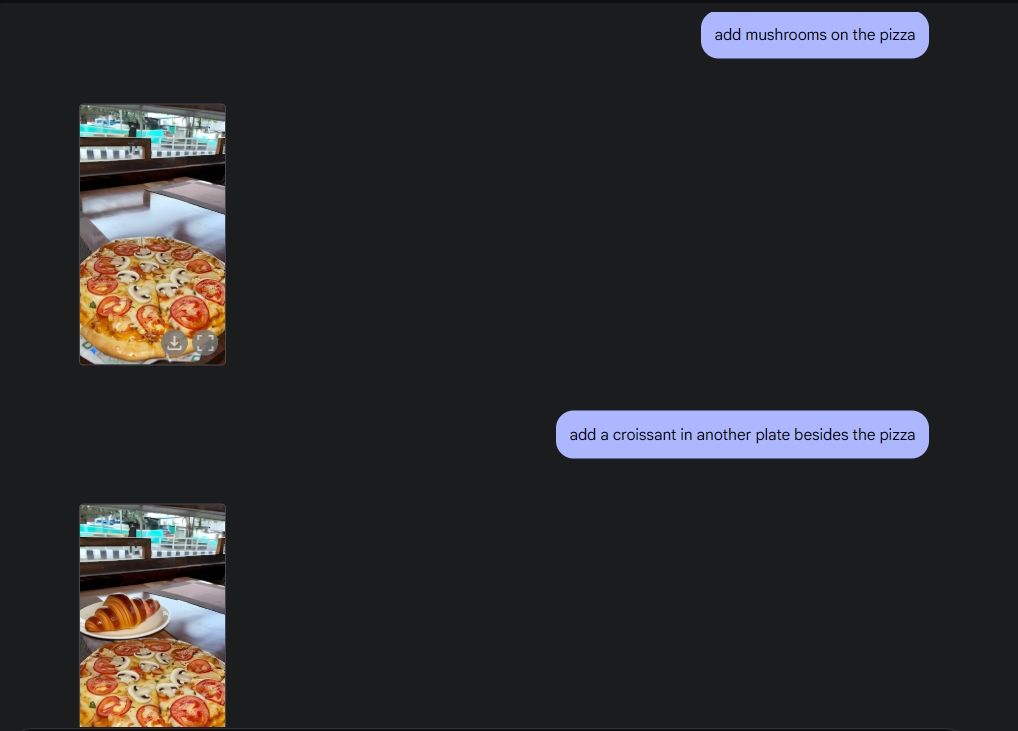 editing pizza 2 image using gemini
