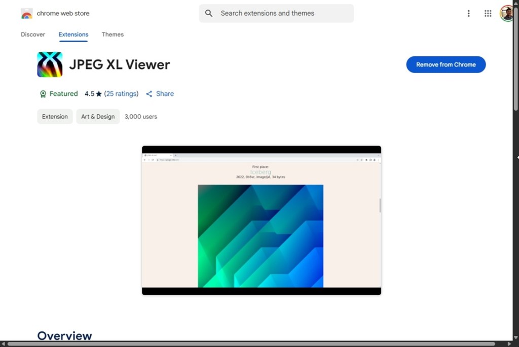 view jpeg xl images in chrome using an extension